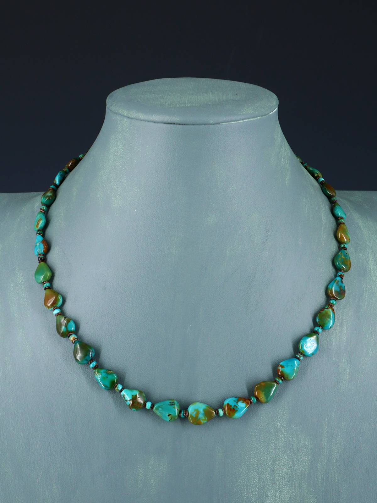 Collar de amatista y turquesa de joyería nativa americana