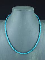 Collier de perles turquoise arrondies amérindiennes
