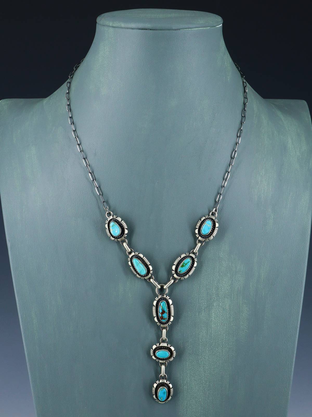 Collar de cadena de eslabones turquesa Royston natural navajo