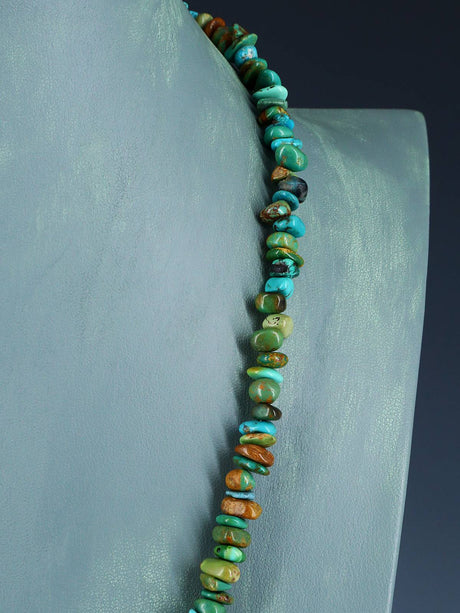 Collier turquoise à brin unique de bijoux indiens amérindiens de 22 pouces