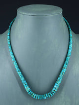 Native American Jewelry Single Strand Graduated Turquoise Necklace