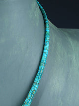 Native American Jewelry Single Strand Graduated Turquoise Necklace