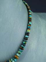 18" Native American Jewelry Single Strand Turquoise Necklace