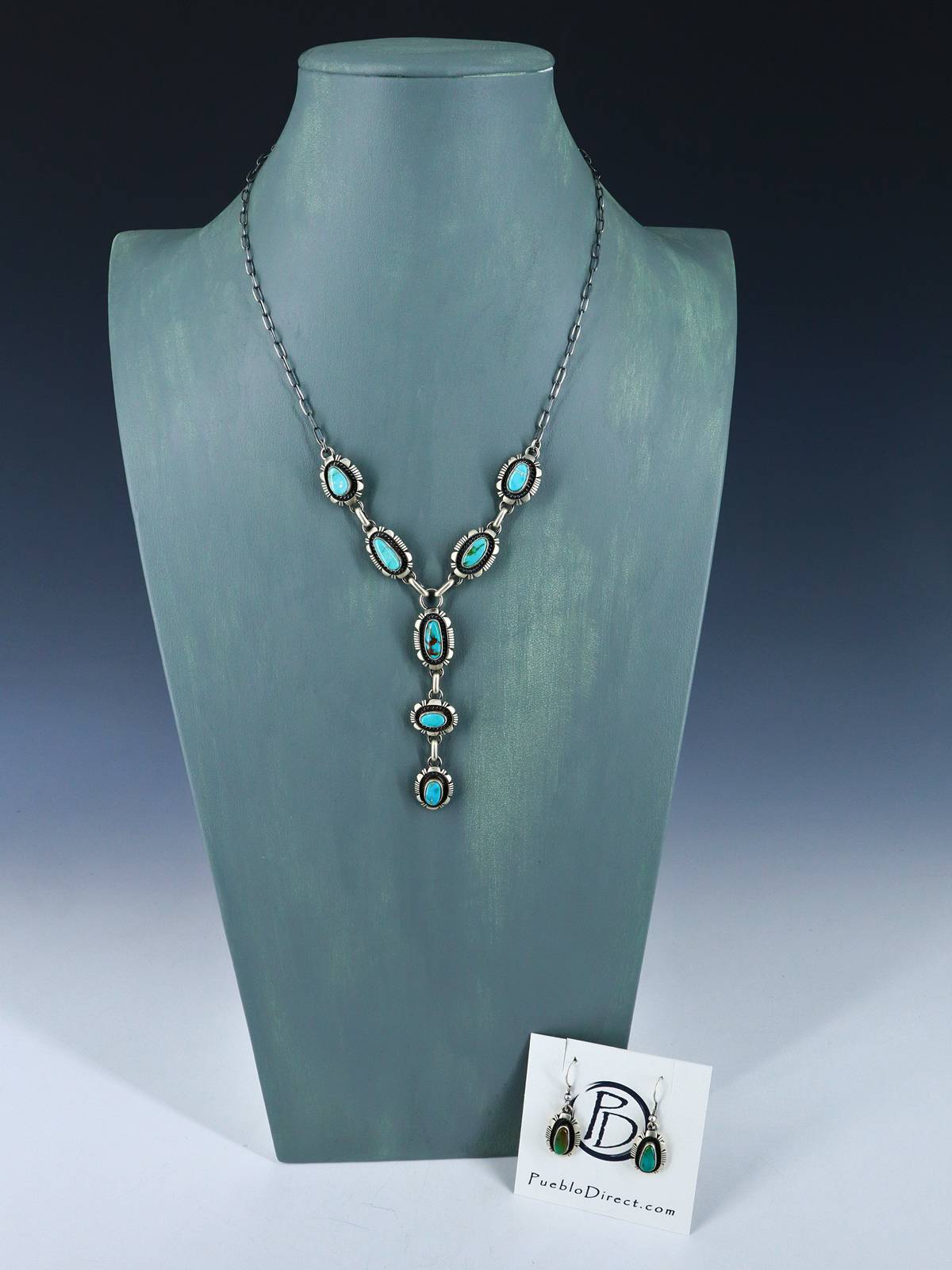 Collar de cadena de eslabones turquesa Royston natural navajo