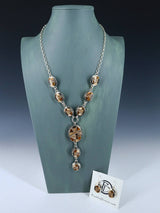 Native American Jewelry Mosaic Inlay Lariat Necklace Set