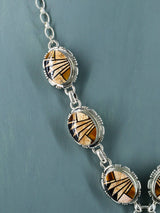 Native American Jewelry Mosaic Inlay Lariat Necklace Set