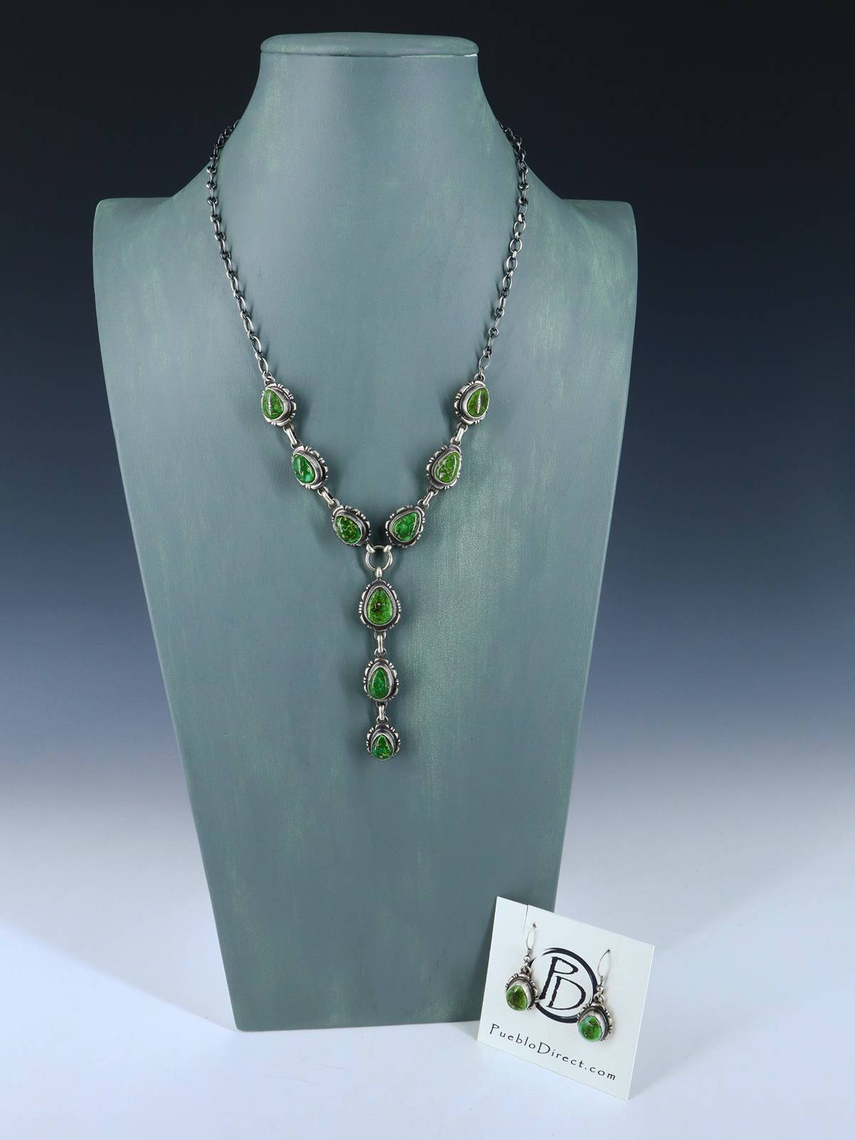 Native American Jewelry Sonoran Gold Turquoise Lariat Necklace