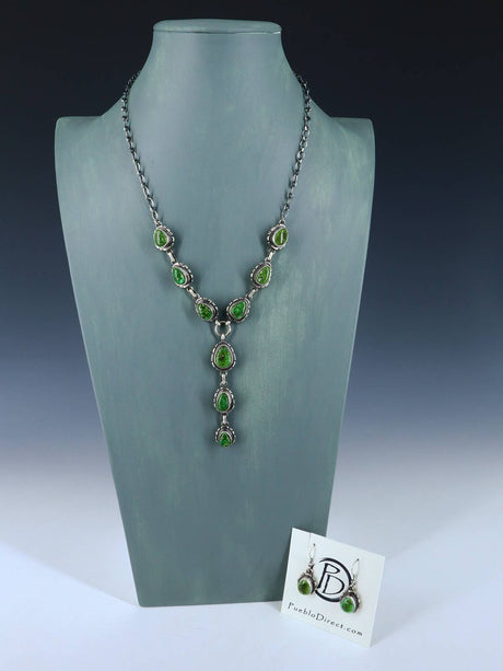 Native American Jewelry Sonoran Gold Turquoise Lariat Necklace