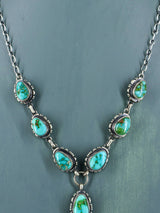 Native American Jewelry Sonoran Gold Turquoise Lariat Necklace