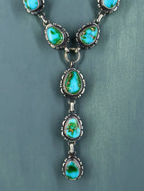 Native American Jewelry Sonoran Gold Turquoise Lariat Necklace