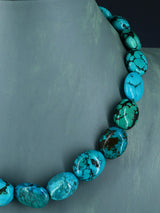 Collier de pépites turquoise à brin unique de bijoux amérindiens
