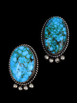 Native American Jewelry Kingman Turquoise Squash Blossom Necklace Set