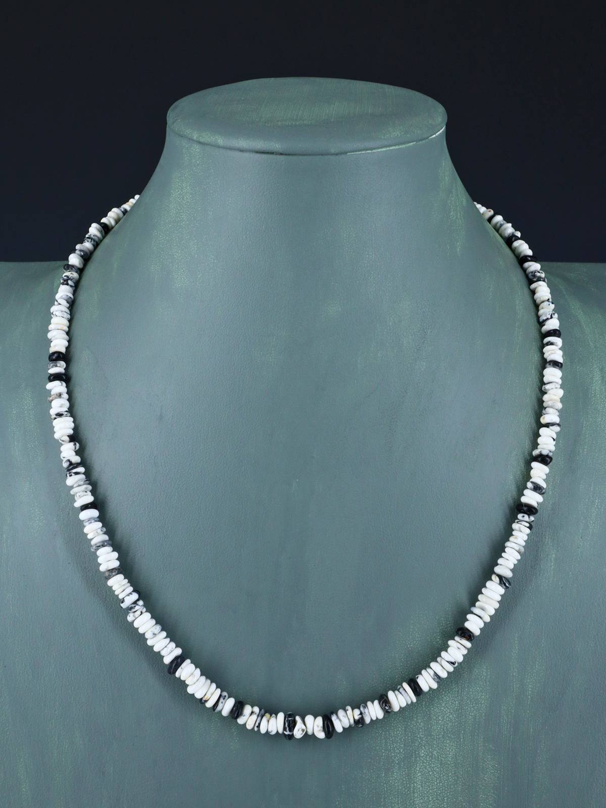 20" Native American White Buffalo Single Strand Necklace
