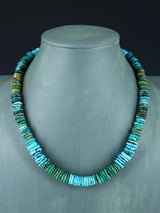 Native American 18" Single Strand Polychrome Turquoise Necklace