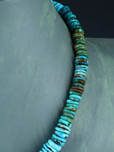 Native American 18" Single Strand Polychrome Turquoise Necklace