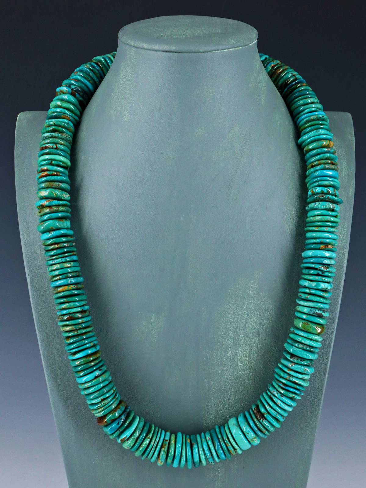 Navajo Single Strand Heavy Turquoise Necklace