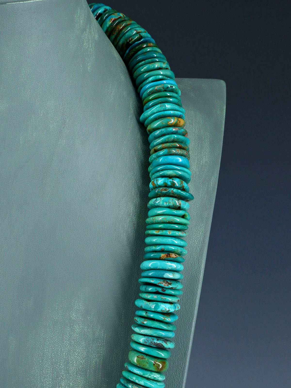 Navajo Single Strand Heavy Turquoise Necklace