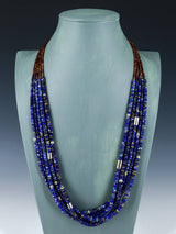 Collar de turquesa de cinco hilos de Dry Creek de joyería nativa americana