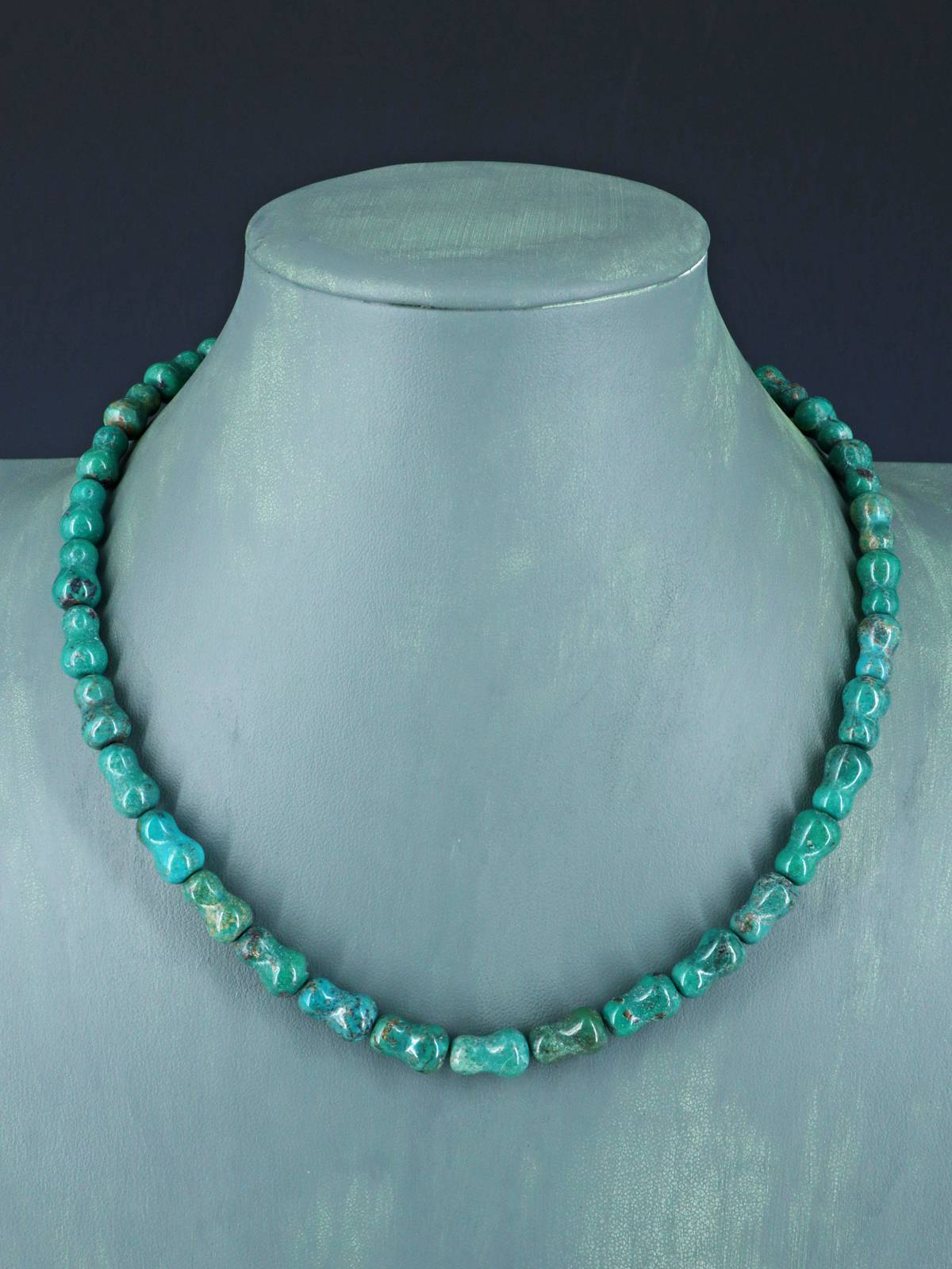 Navajo 18" Turquoise Bone Bead Necklace