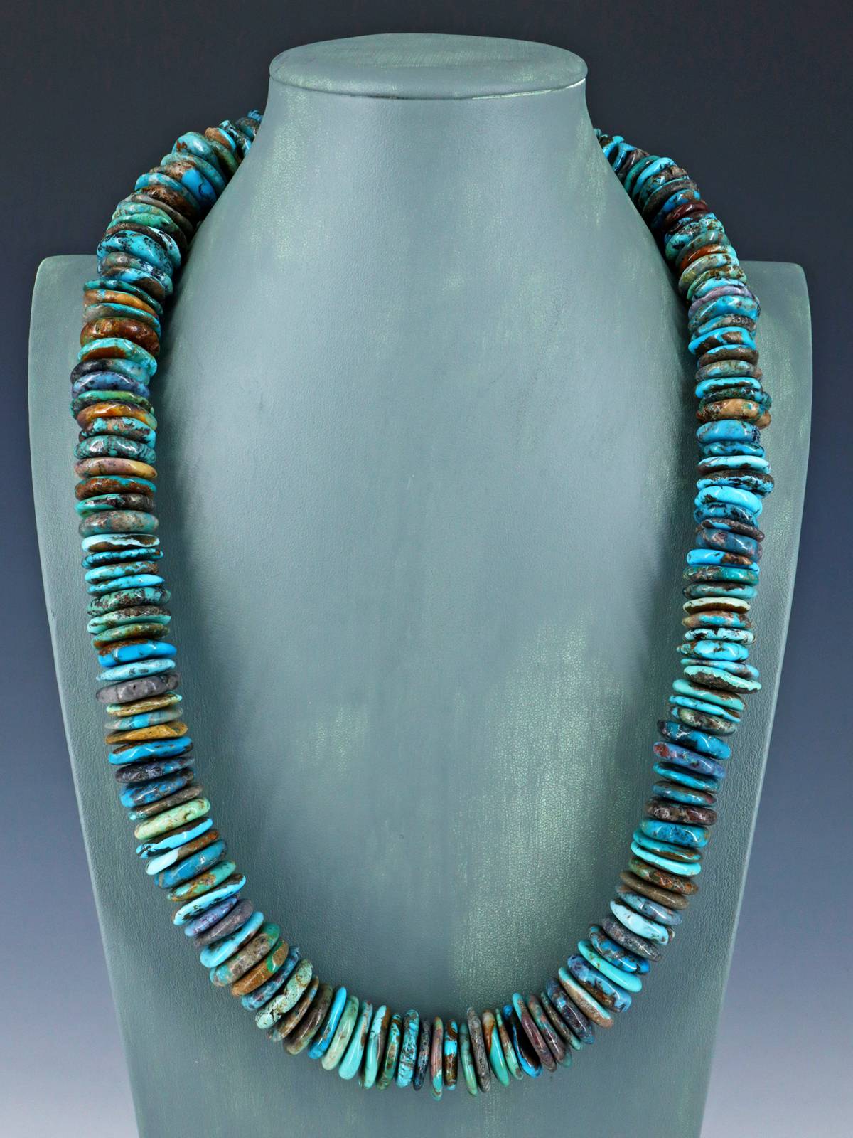 Navajo Single Strand Large Turquoise Necklace