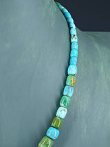 Navajo 18" Single Strand Barrel Bead Turquoise Necklace