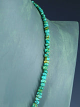Navajo Single Strand Natural Lone Mountain Turquoise Necklace