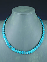 19" Navajo Single Strand Turquoise Disc Necklace