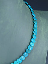 19" Navajo Single Strand Turquoise Disc Necklace