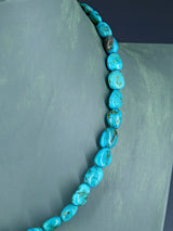 18" Navajo Single Strand Turquoise Nugget Necklace