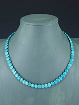 19" Navajo Single Strand Turquoise Disc Necklace