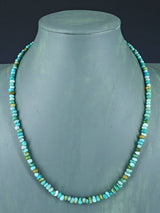 20" Single Strand Polychrome Lone Mountain Turquoise Necklace