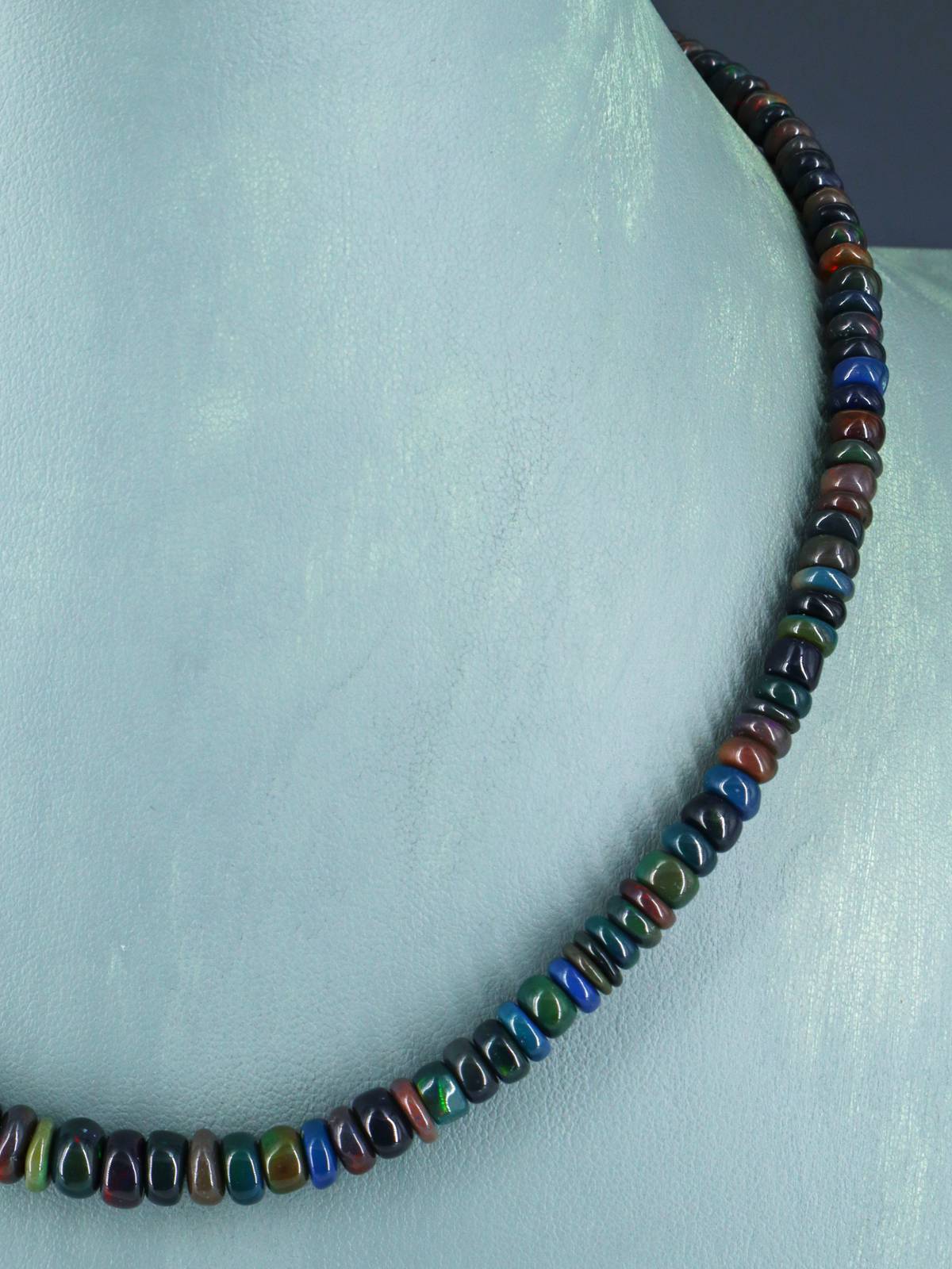 Navajo Single Strand Ethiopian Opal Necklace