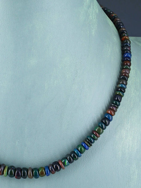 Navajo Single Strand Ethiopian Opal Necklace