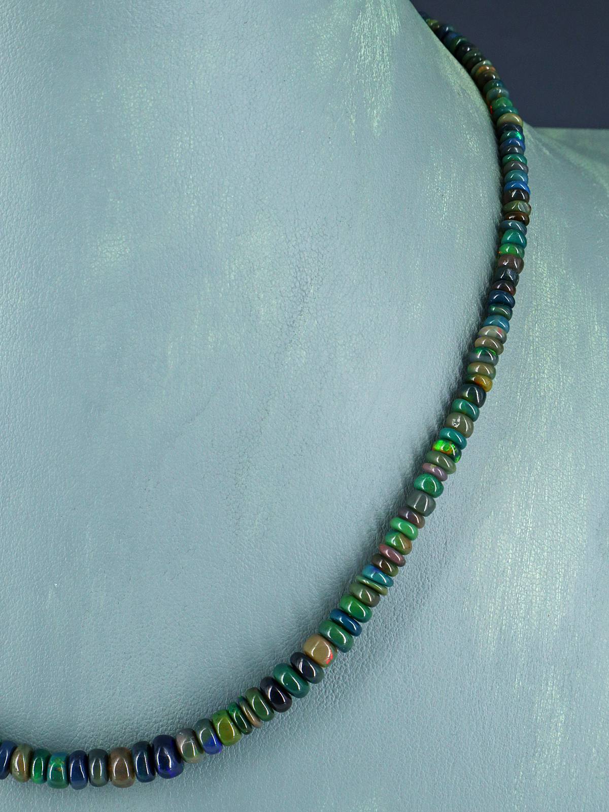 Navajo Single Strand Ethiopian Opal Necklace