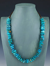 Collier à onglets turquoise à brin unique de bijoux indiens amérindiens de 41 po