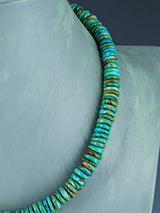 Navajo Single Strand Turquoise Disc Necklace