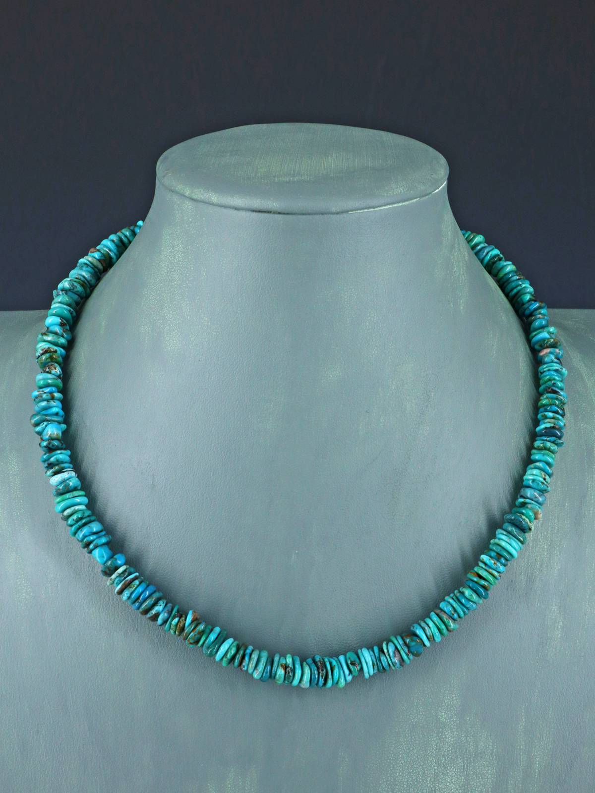 Navajo Single Strand Turquoise Disc Necklace