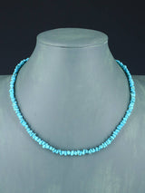 Collier de perles turquoise arrondies amérindiennes