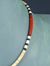 Collar de concha y turquesa de nativo americano de 18"