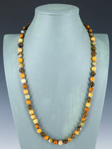 Native American Jewelry Agate Single Strand Necklace