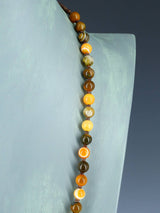 Native American Jewelry Agate Single Strand Necklace