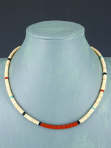 Collar de concha y turquesa de nativo americano de 18"