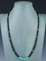 Collar de concha y turquesa de nativo americano de 18"