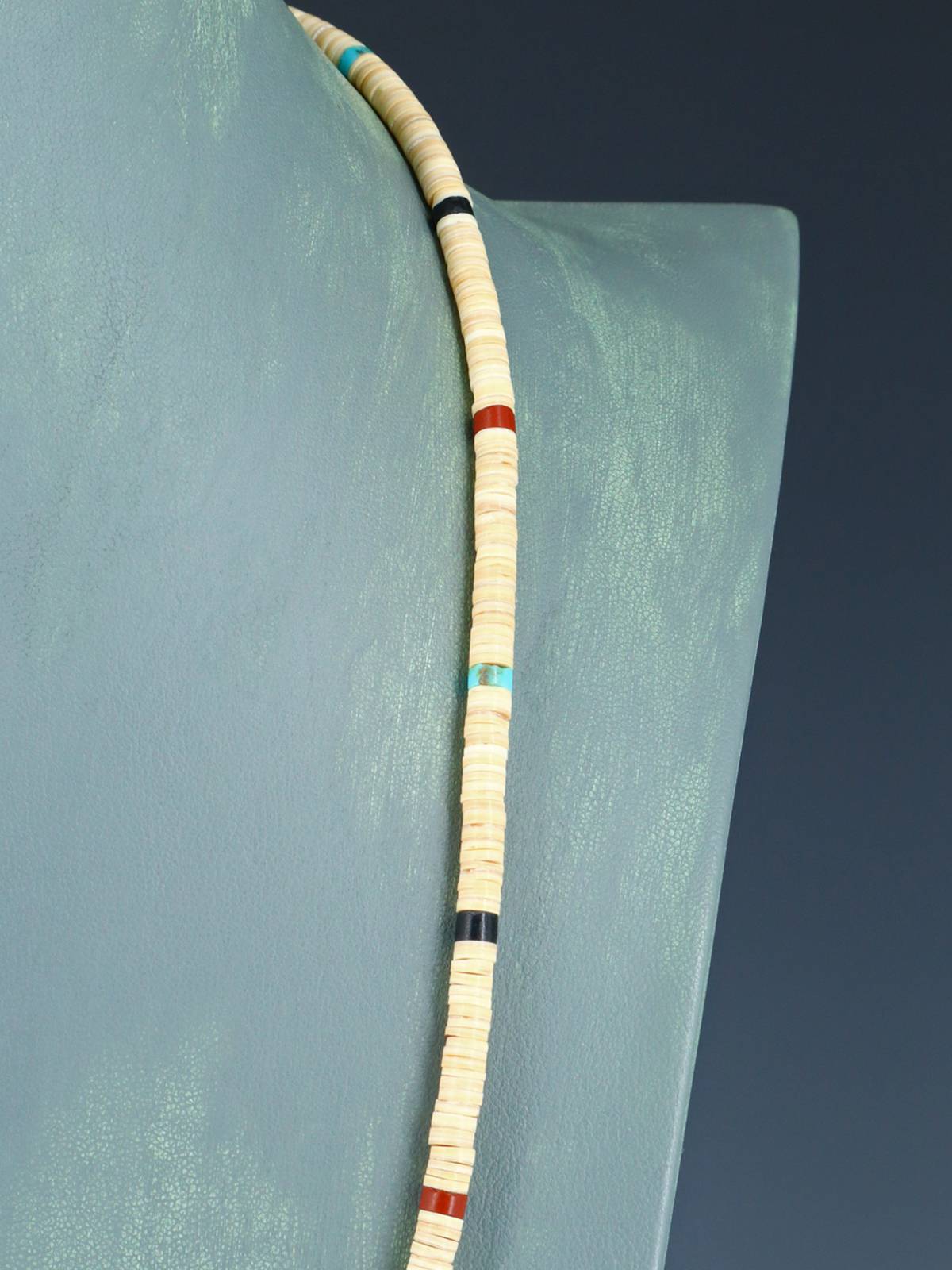 Native American Shell Heishi Single Strand Necklace