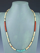 Native American Shell Heishi Single Strand Necklace