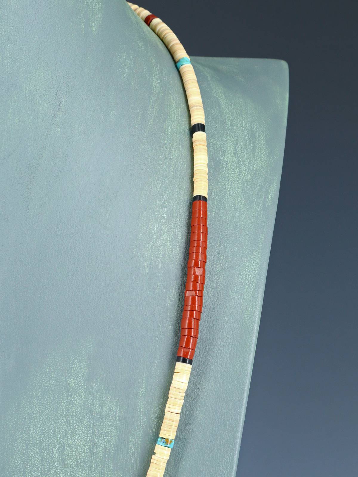 Native American Shell Heishi Single Strand Necklace