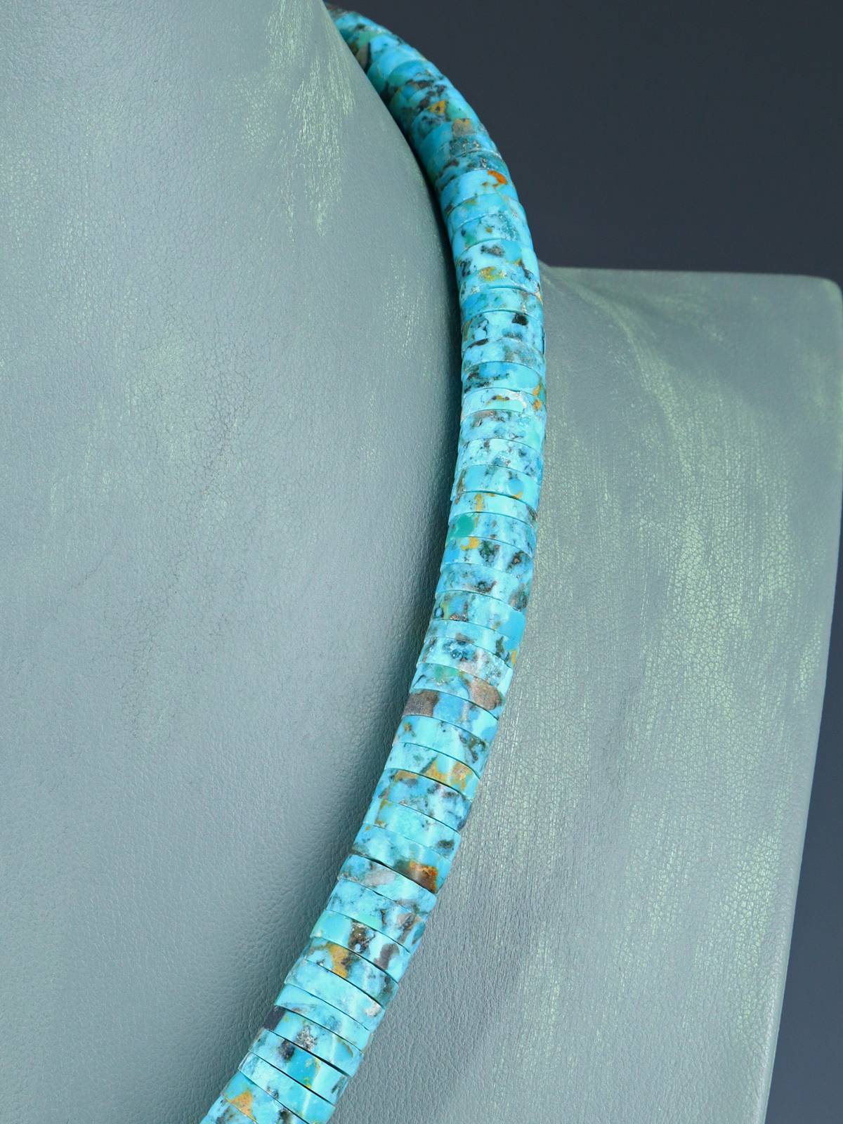 Bijoux indiens amérindiens Collier à brin unique turquoise et huître épineuse