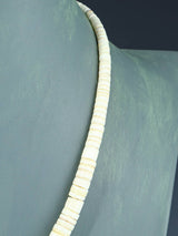 Native American Jewelry Single Strand Shell Heishi and Turquoise Necklace