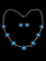 Native American Jewelry Collier ras du cou turquoise Lone Mountain