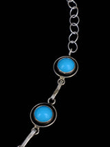 Native American Jewelry Collier ras du cou turquoise Lone Mountain